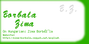 borbala zima business card